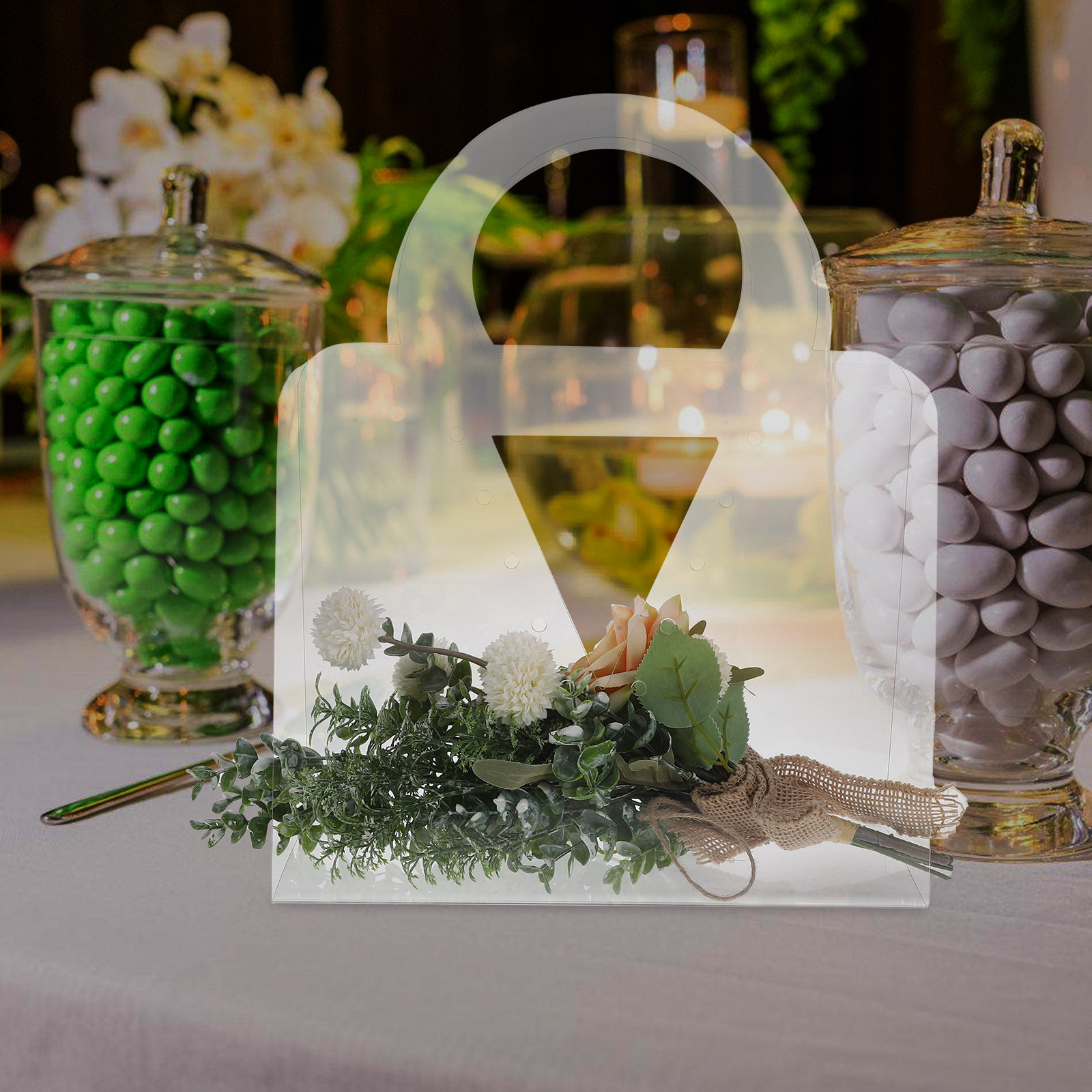 Florist Supply Shop - 4 sacchetti trasparenti per confezionare bouquet,